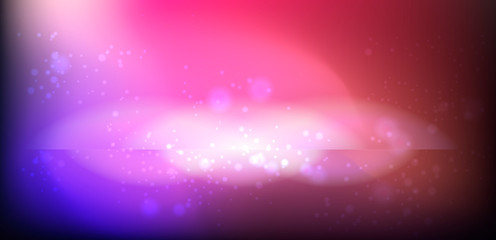 Abstract blue background with stars, cosmic dust and nebula. 