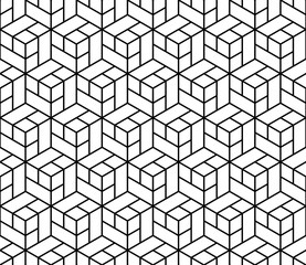 The geometric pattern with lines. Seamless vector background. White and black texture. Graphic modern pattern. Simple lattice graphic design