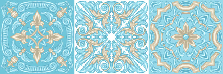 Portuguese azulejo ceramic tile pattern.