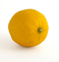 Fragrant and delicious lemon on a white background