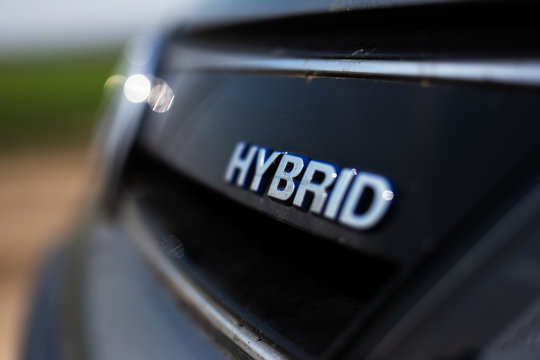 Hybrid, Ecologic Car Symbol.