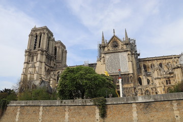 Fototapeta premium Notre-Dame de Paris après l'incendie 