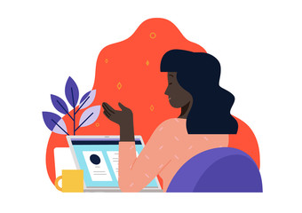 Girl with laptop