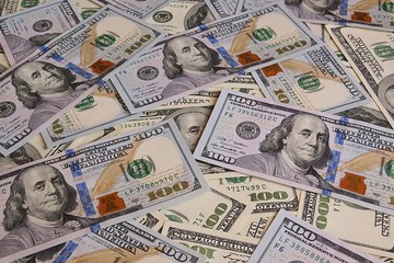 American dollars background, closeup