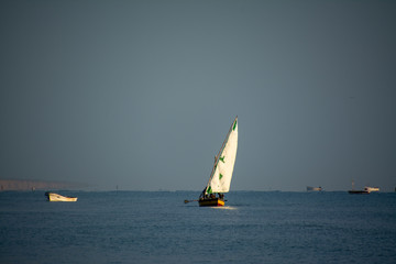 Obraz premium Fishing boats in Mozambique