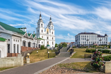 Fototapeta na wymiar The Cathedral of Holy Spirit In Minsk, Belarus