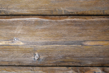 old brown wooden boards background, top view  