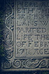 Section of Gravestone