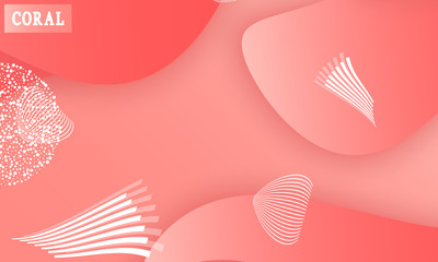 Coral color abstract background. Vector.