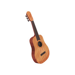 Fototapeta premium Traditional cuban acoustic guitar on a white background. Vector illustration.