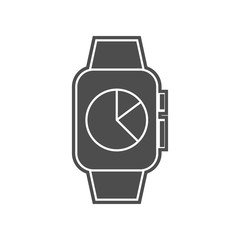 smart watch with camera icon. Element of minimalistic for mobile concept and web apps icon. Glyph, flat icon for website design and development, app development