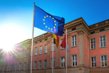 Europaflagge am Potsdamer Landtag