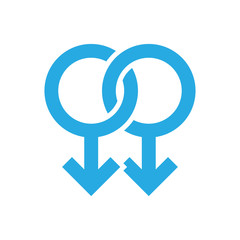 Gender icon on background for graphic and web design. Simple vector sign. Internet concept symbol for website button or mobile app.