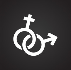 Gender icon on background for graphic and web design. Simple vector sign. Internet concept symbol for website button or mobile app.