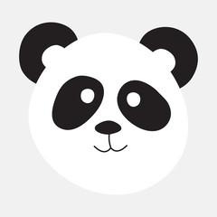 Panda bear portrait vector illustration