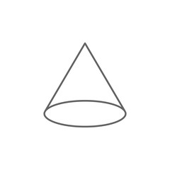 Fototapeta premium geometric figures, cone outline icon. Elements of geometric figures illustration icon. Signs and symbols can be used for web, logo, mobile app, UI, UX
