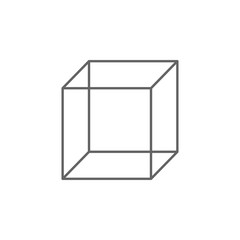 geometric figures, cube outline icon. Elements of geometric figures illustration icon. Signs and symbols can be used for web, logo, mobile app, UI, UX