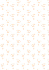 Rabbit footprint vector pattern