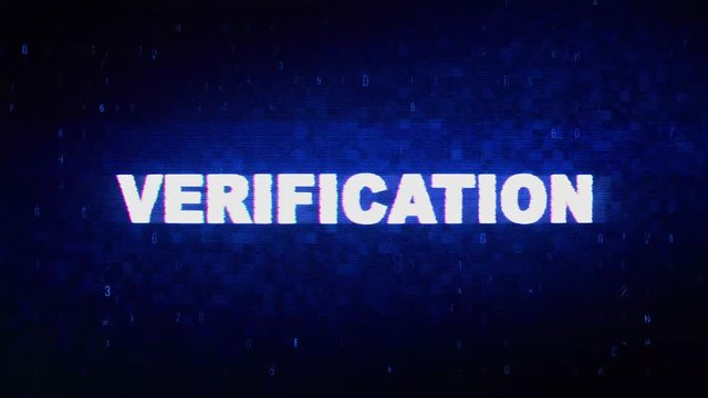 Verification Text Digital Noise Twitch and Glitch Effect Tv Screen Loop Animation Background. Login and Password Retro VHS Vintage and Pixel Distortion Glitches Computer Error Message.
