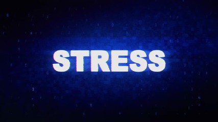 Stress Text Digital Noise Twitch and Glitch Effect Tv Screen Loop Animation Background. Login and Password Retro VHS Vintage and Pixel Distortion Glitches Computer Error Message. - Powered by Adobe