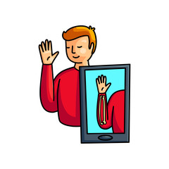 Augmented reality show hand man bones rise up