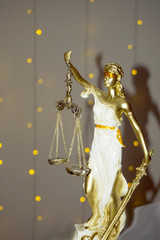 Goddess of justice representative of the law