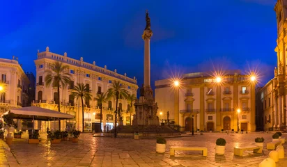 Foto op Plexiglas Piazza San Domenico, Palermo, Sicily, Italy © Kavalenkava