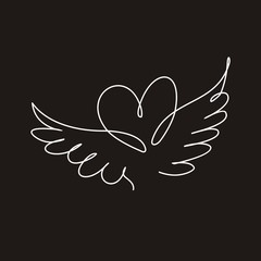 Heart with wings