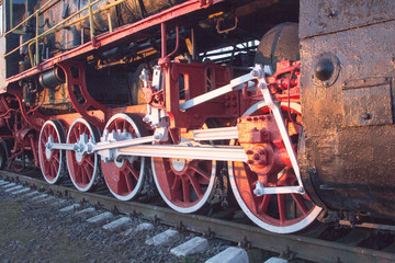 USSR steam locomotive wheels