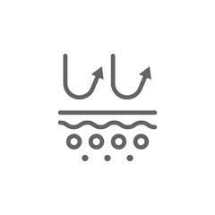 UV, skin, layer icon. Element of skin care icon. Thin line icon for website design and development, app development. Premium icon