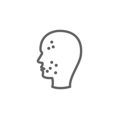 Blotch, face icon. Element of skin care icon. Thin line icon for website design and development, app development. Premium icon