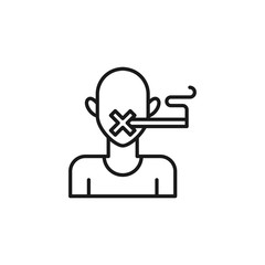 Quit smoking, smoking icon. Element of quit smoking icon. Thin line icon for website design and development, app development. Premium icon