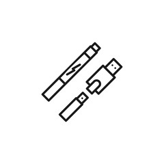 Quit smoking, electronic cigarette icon. Element of quit smoking icon. Thin line icon for website design and development, app development. Premium icon