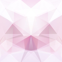 Background made of pastel pink, white triangles. Square composition with geometric shapes. Eps 10