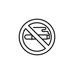Quit smoking, no smoking icon. Element of quit smoking icon. Thin line icon for website design and development, app development. Premium icon