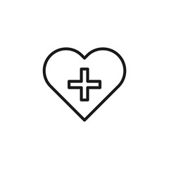 Obraz premium Quit smoking, heart icon. Element of quit smoking icon. Thin line icon for website design and development, app development. Premium icon