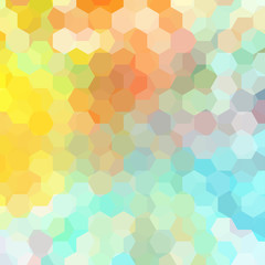 Fototapeta premium Abstract background consisting of pastel colorful hexagons. Geometric design for business presentations or web template banner flyer. Vector illustration