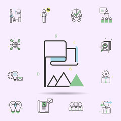 Achieve climb up colored icon. business icons universal set for web and mobile