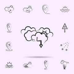 Cloud, sun, rain icon. Weather icons universal set for web and mobile