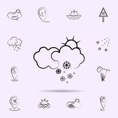 Obraz premium Cloud, sun, snow icon. Weather icons universal set for web and mobile