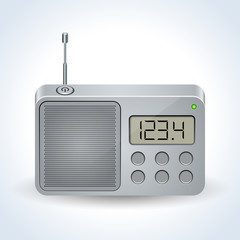 Radio receiver realistic vector icon