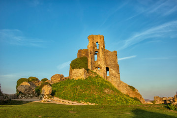 Castle Ruin in Sunset Glow 