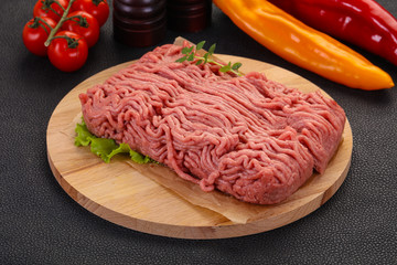 Raw turkey minced meat