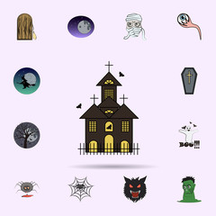 ghost castle icon. Halloween icons universal set for web and mobile