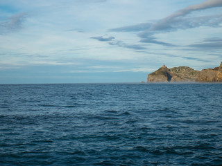 Fototapeta na wymiar Viewpoint of San Juan de Gaztelugatxe and Aqueche island