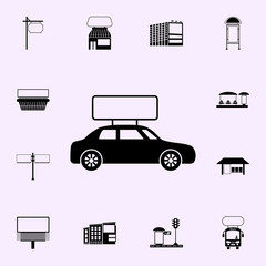 billboard on car icon. Billboards icons universal set for web and mobile