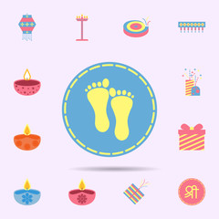 footprints icon. diwali icons universal set for web and mobile