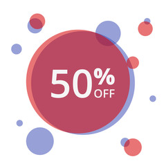 50% off Sale labelillustration