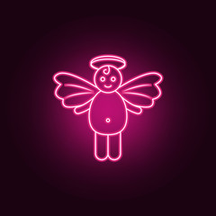 Angel and demon... neon icon. Elements of Angel and demon set. Simple icon for websites, web design, mobile app, info graphics