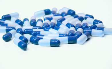 White and blue capsules